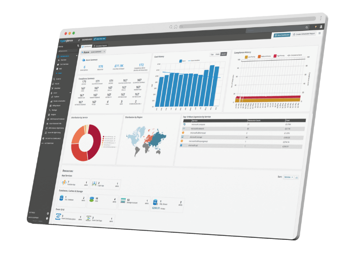 Screenshot of Hyperglance Azure Dashboard