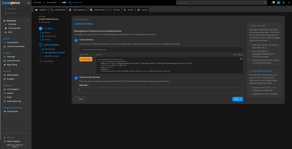 aws-wizard-dark Hyperglance setup